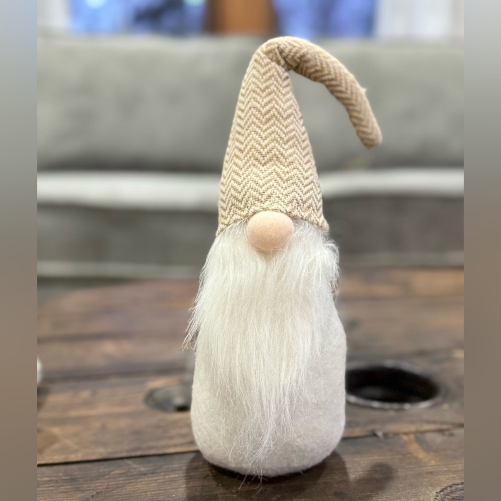 Charming Tan and Cream Holiday Gnome
